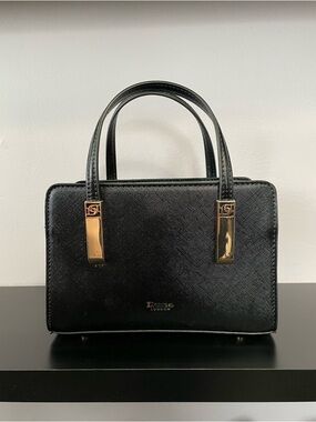 Dune London Black Structured Top-Handle Bag